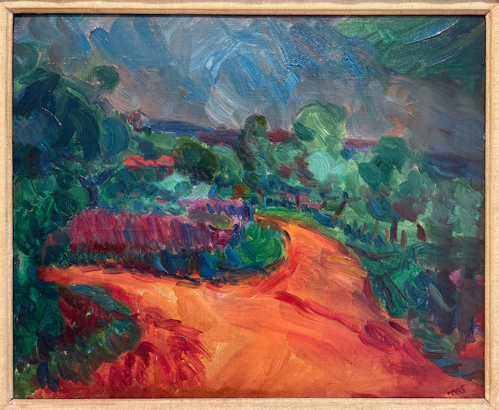 Sir Matthew Arnold Bracy Smith, Landscape Near Lyon (1), 1922