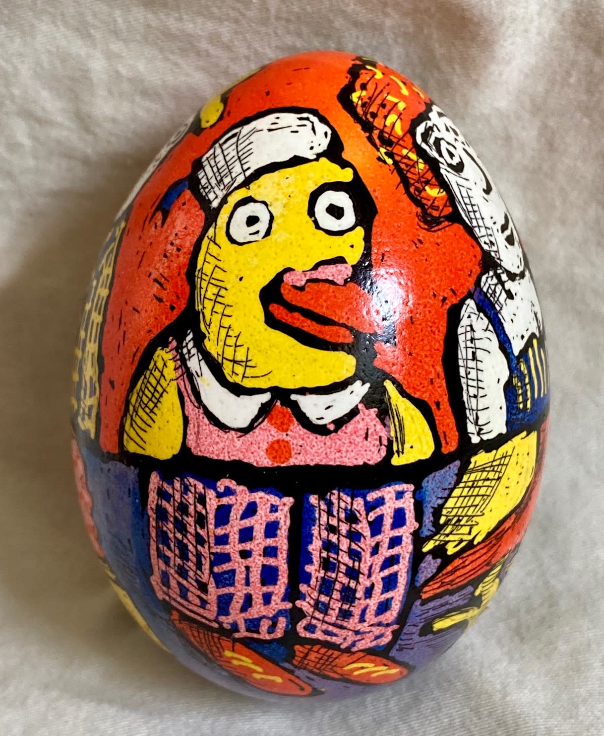 Roz Chast Mix n Match, 2020 eggshell, dye and polyurethane 2.25 x 1. 625 inches (CHAST 29)