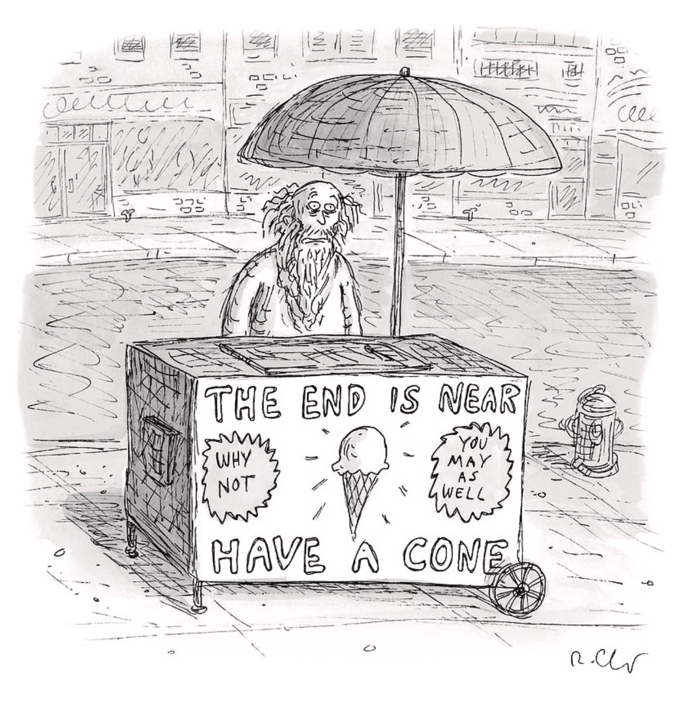 Roz Chast, The End is Near, Have a Cone, 2022, June 6