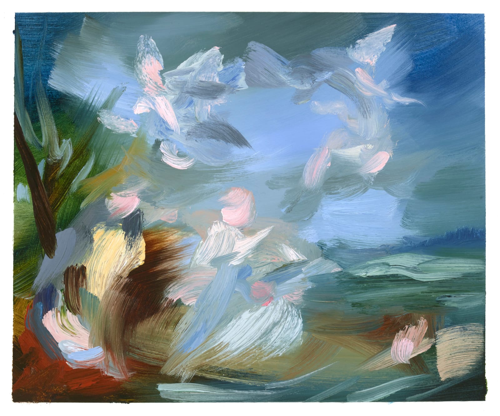 Elise Ansel oil study I for Europa (Boucher), 2019 oil on paper 11 x 15 in. (sheet); 9 x 11.125 in. (image) (ANSEL 20)