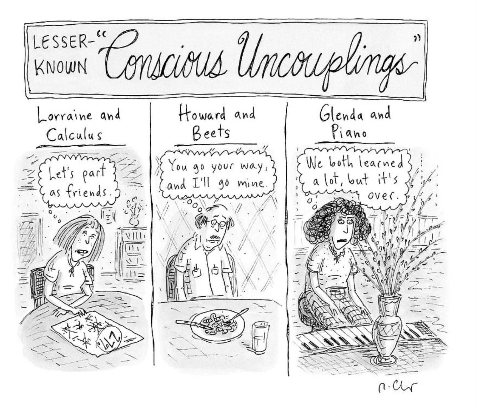 Roz Chast, Lesser Known Conscious Uncouplings, 2014, April 14