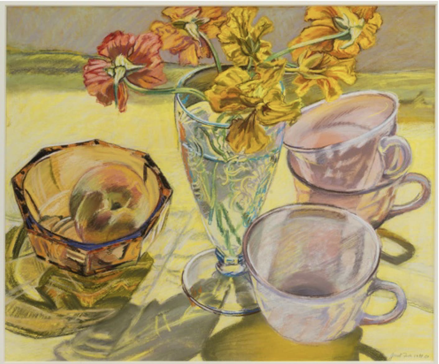 Janet Fish, Nasturtiums and Pink Cups, 1981