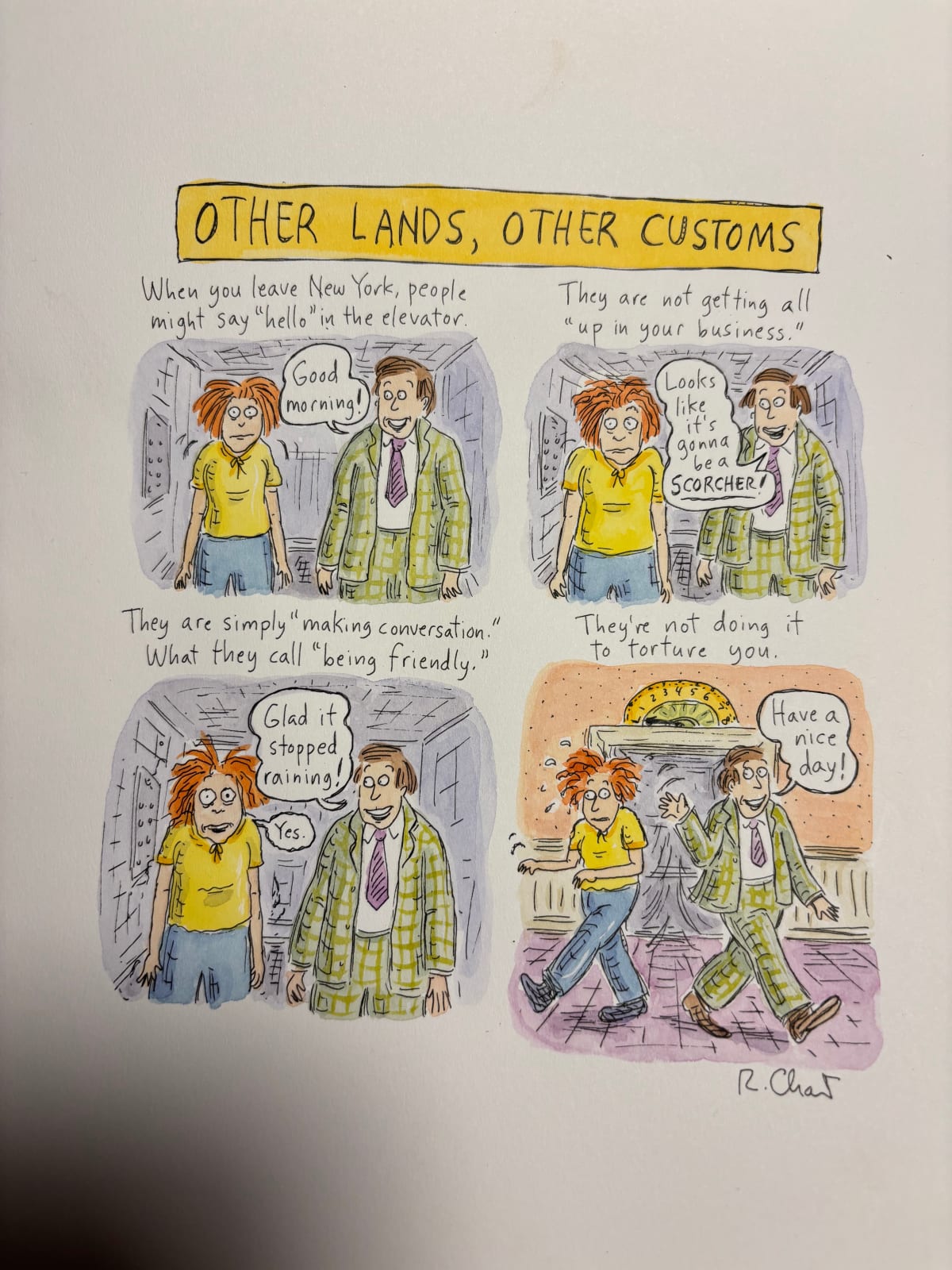 Roz Chast, Other Lands, Other Customs, 2025, April 7