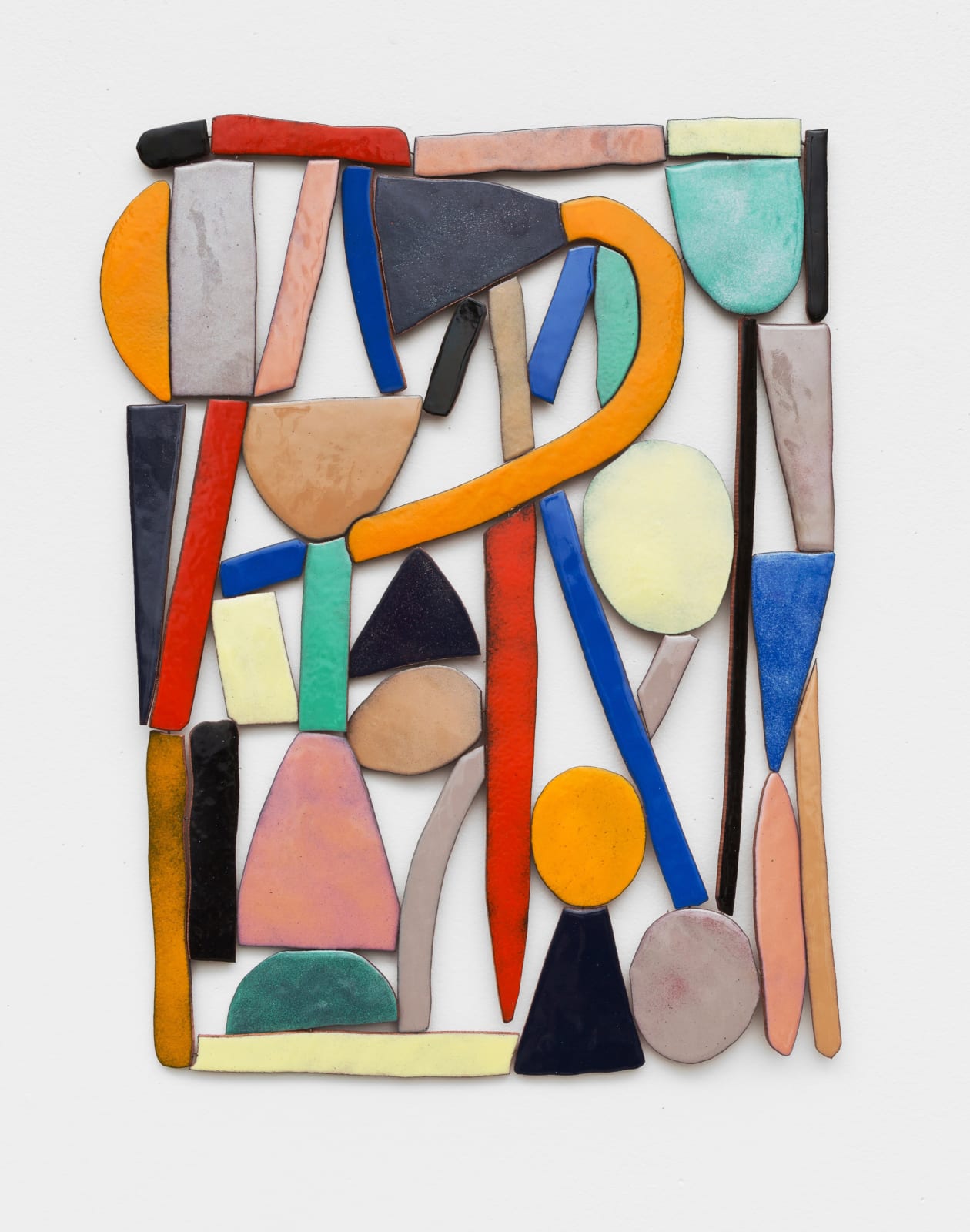 colorful geometric metal wall relief
