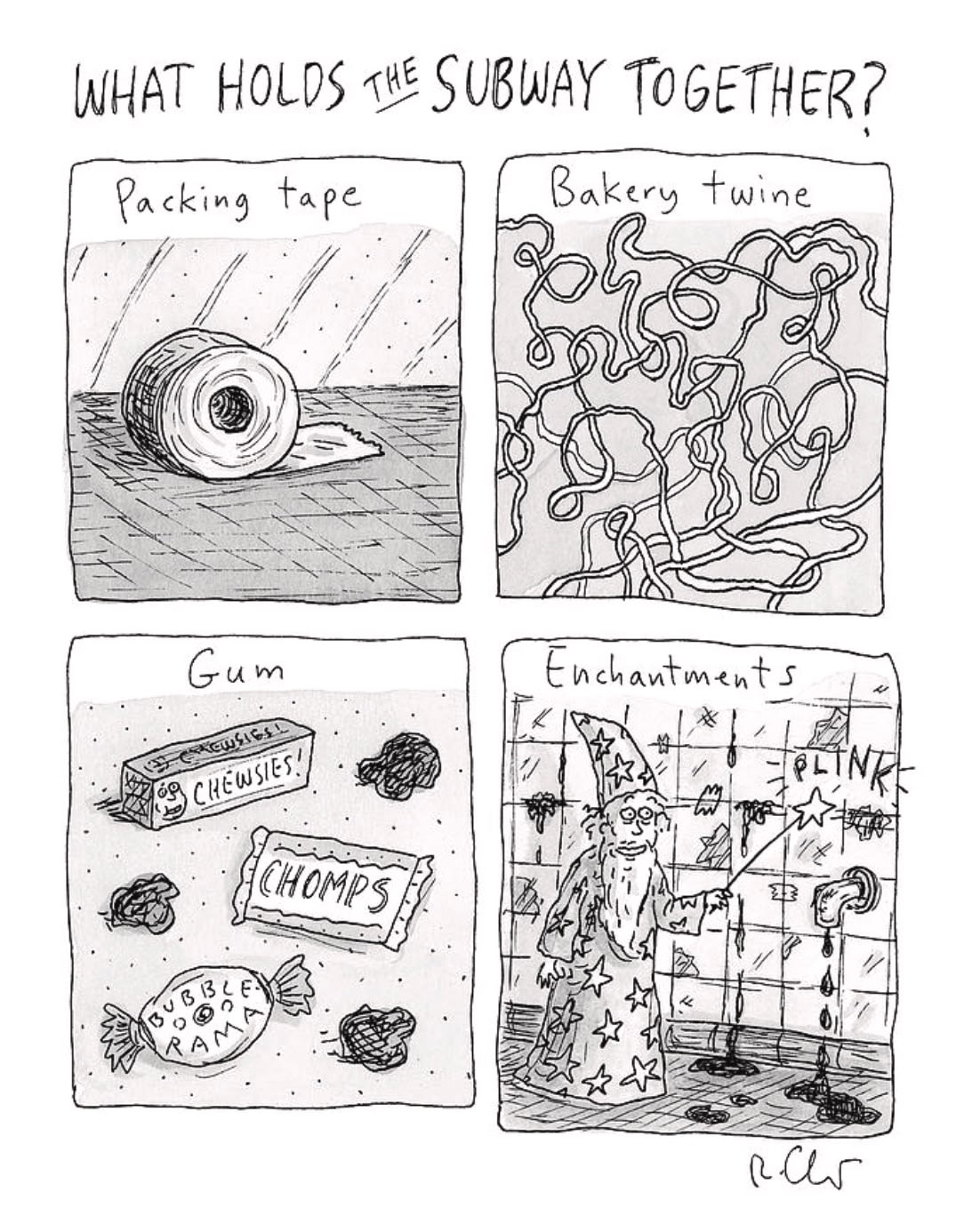 Roz Chast, What Holds the Subway Together, 2022, June 13