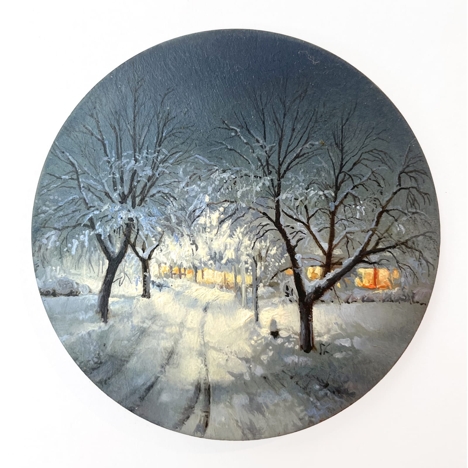Dina Brodsky Boston,, 2020-21 oil on copper 2.5 in. diameter (BRODSKY 20)