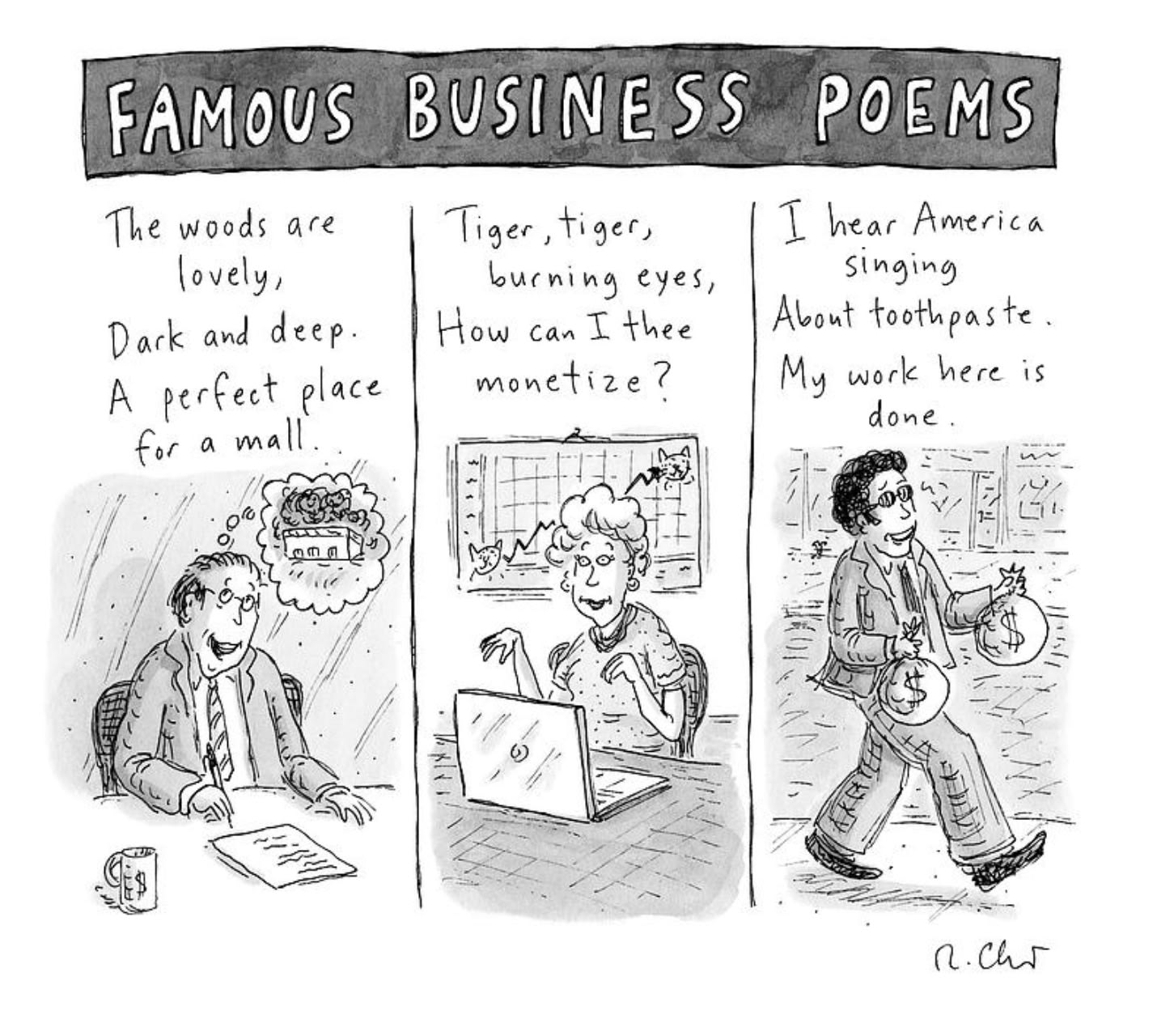 Roz Chast, Famous Business Poems, 2014, April 28