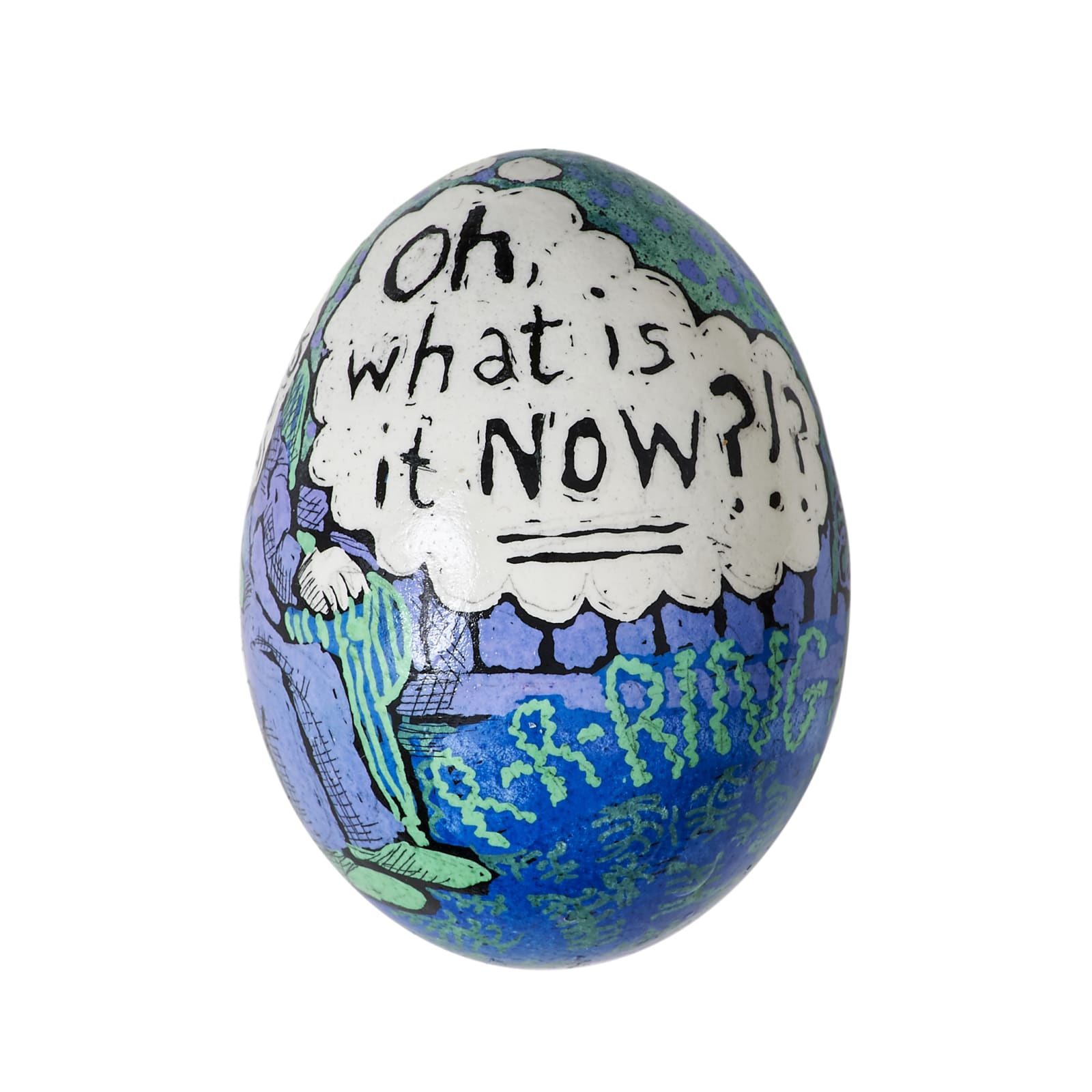 Roz Chast, Egg #69 (Blue Green Man), 2010-13