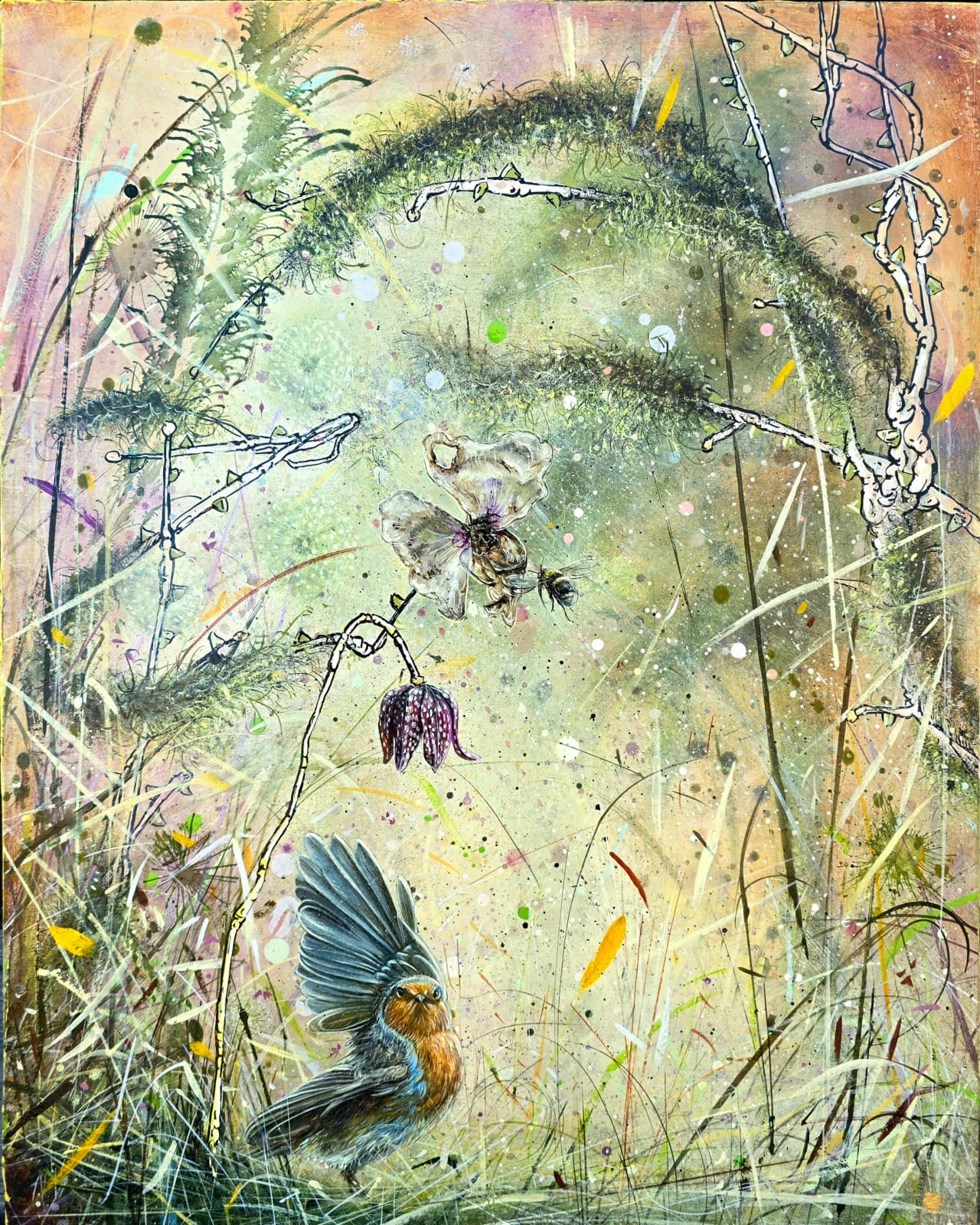 Nathaniel Aric Galka, "To dance to nature's buzzing bell's...", 2024