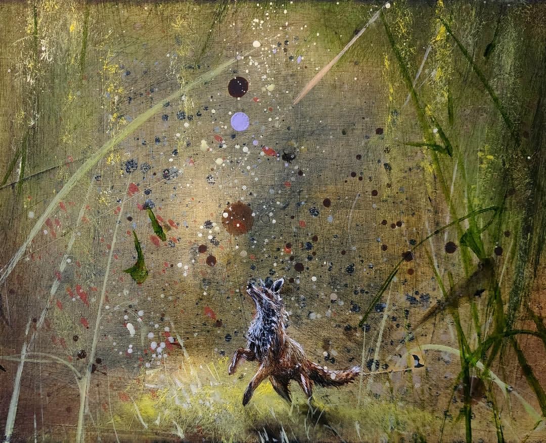 Nathaniel Aric Galka, "The copper fox will play...", 2022
