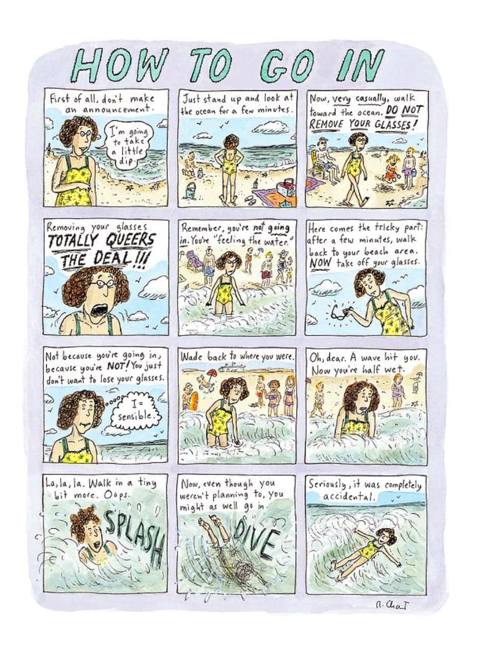 Roz Chast, How to Go In, 2010, August 30