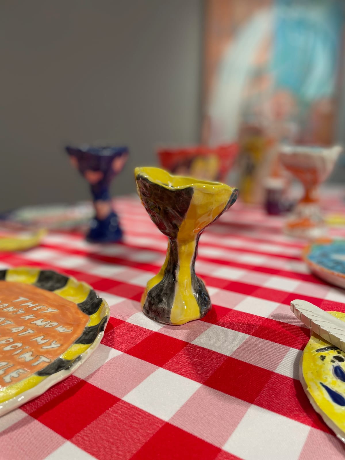 Nell Mitchell, Yellow and Black goblet, 2022