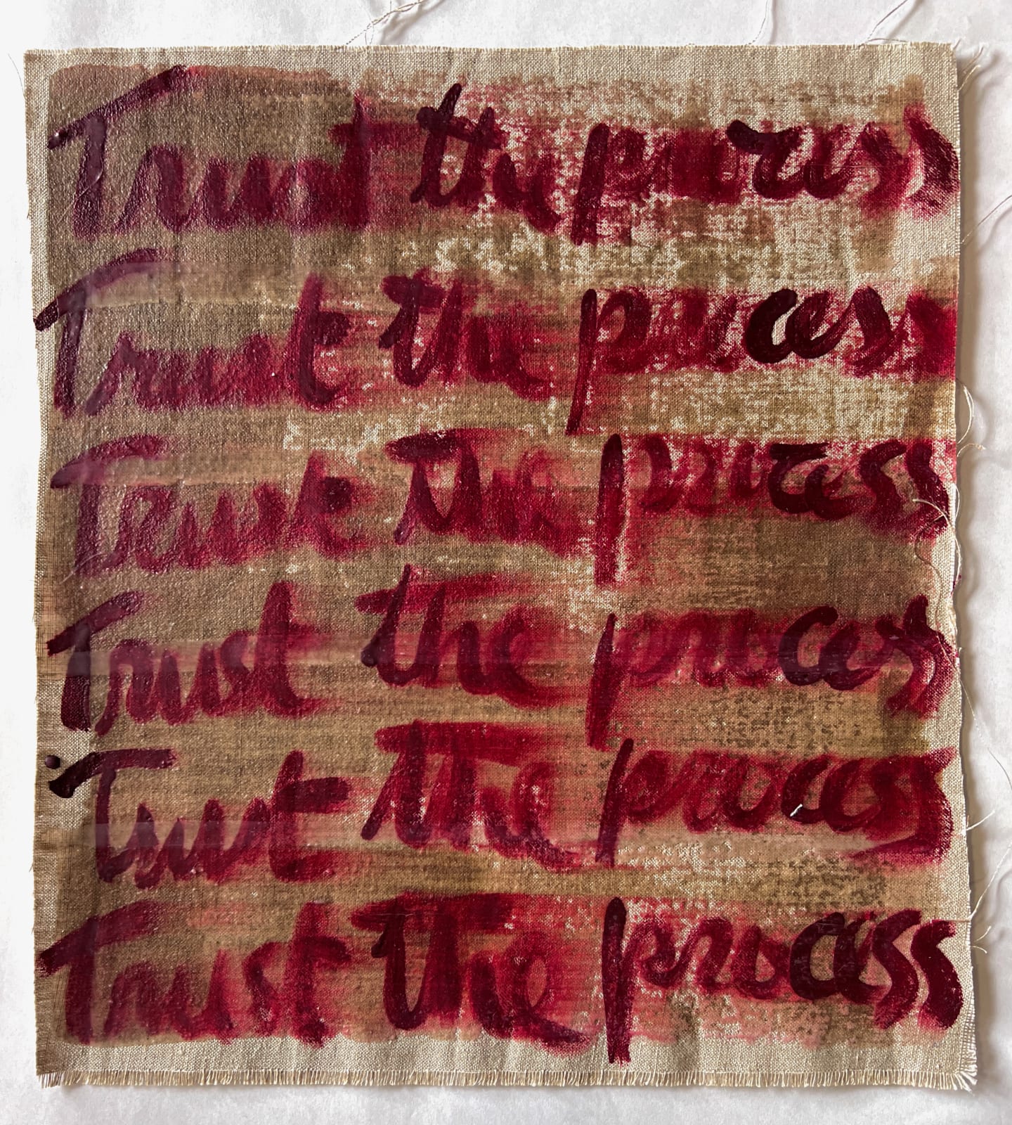 Victoria Cantons, A mantra for life (Trust the process), 2021
