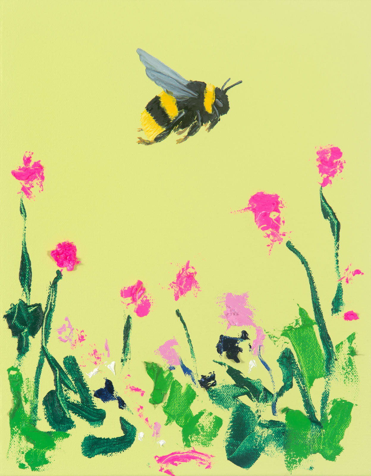 Adam Umbach, Bee Scene No. 4 (Light Yellow), 2025