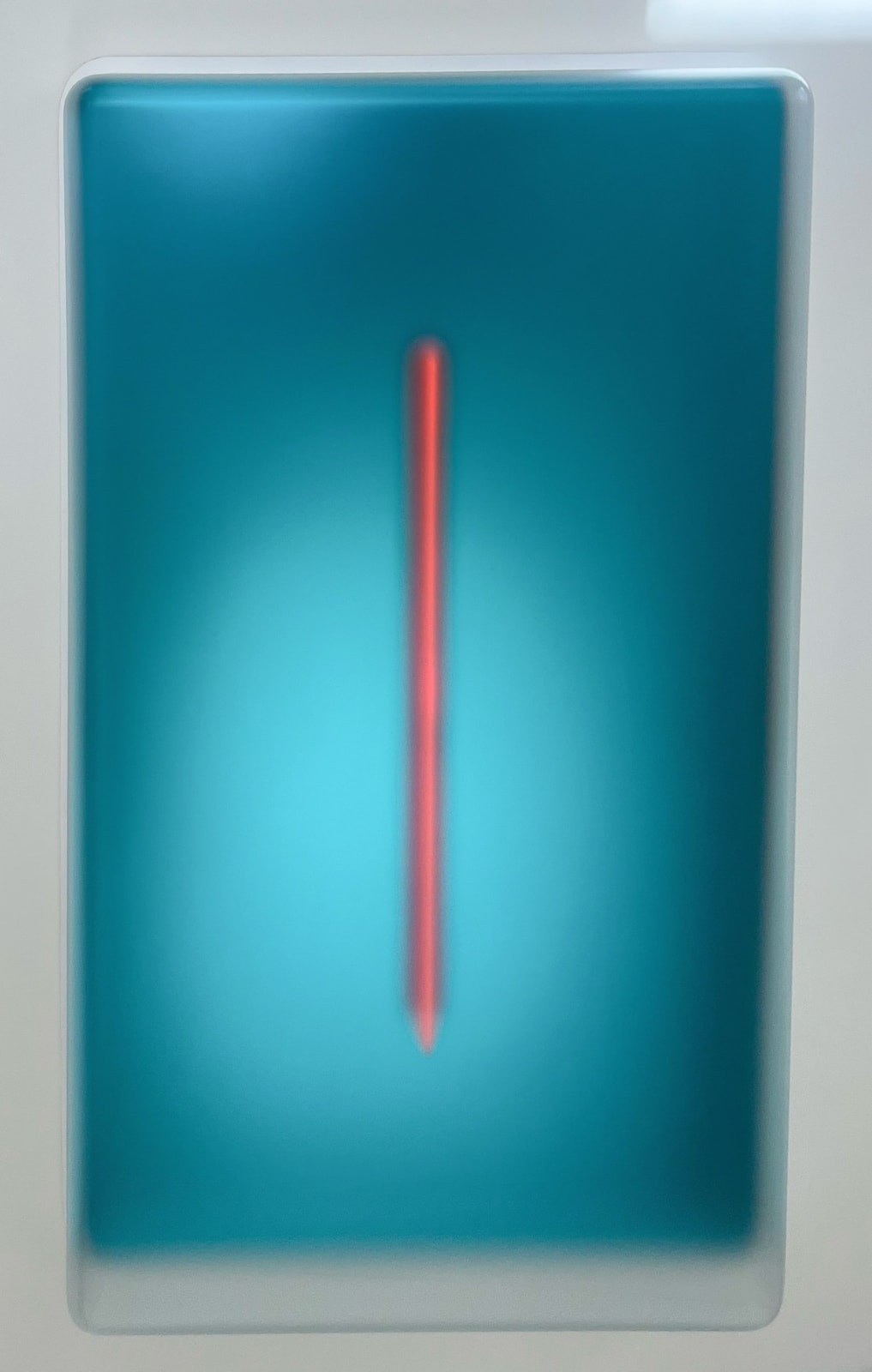 “Vacuum Formed Light Glyph - Teal” , luminescent work by Casper Brindle artist from United States, based in L.A.. Available at Carousel Fine Art Atlanta.