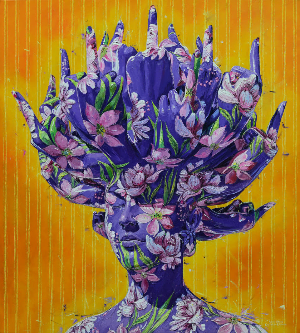 “Silent Lucidity” , painting by Alexi Torres artist from Cuba, based in the United States. Available at Carousel Fine Art New Buffalo.