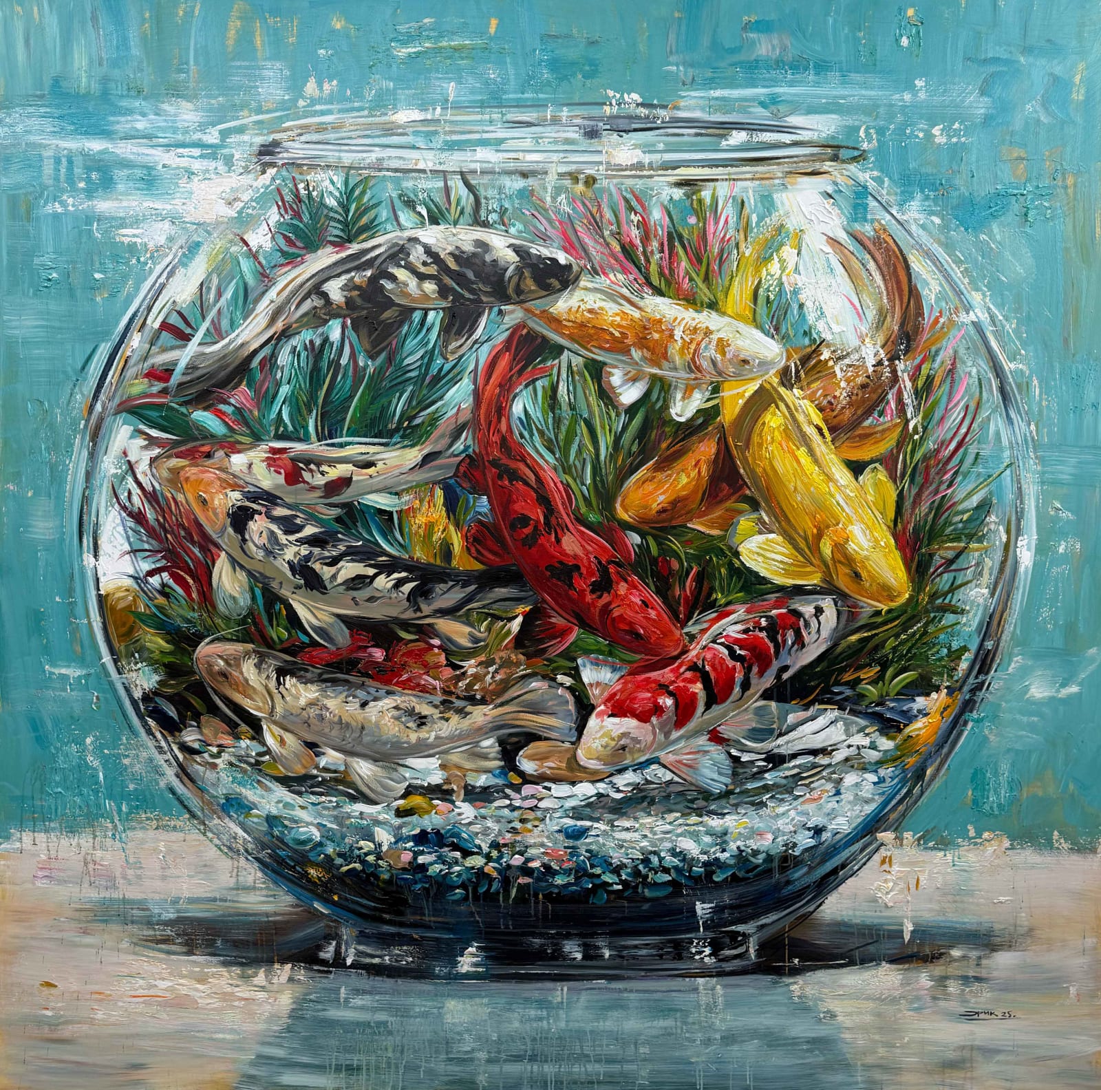 Eric Alfaro, Teal Aquarium, 2025