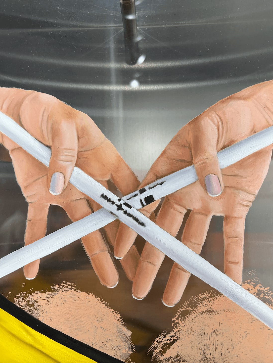 “1:00 AM”, painting by Caroline Dechamby artist from Holland, based in Switzerland. Available at Carousel Fine Art Chicago.