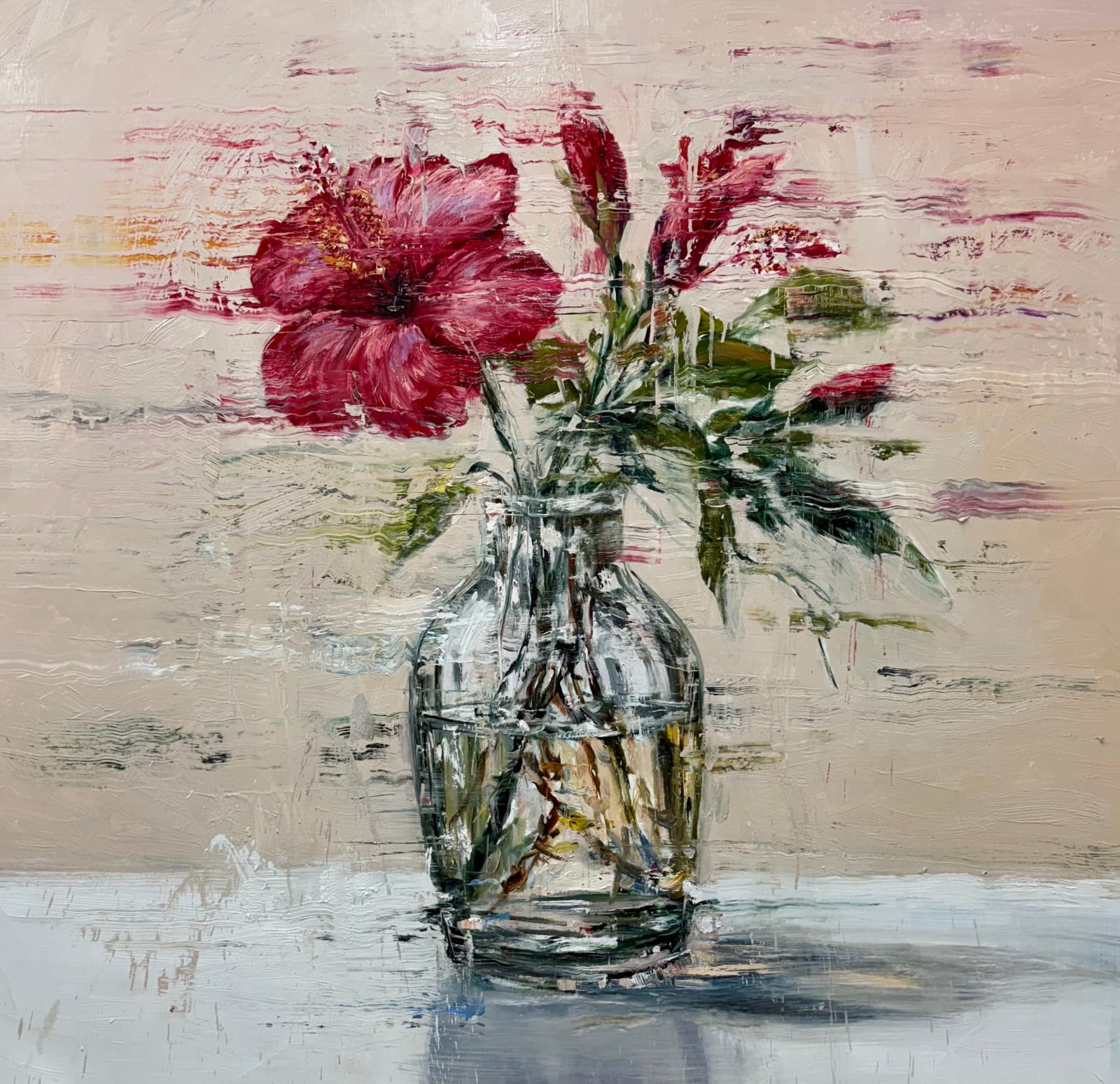 “La Historia”, painting by Eric Alfaro artist from Cuba, based in the United States. Available at Carousel Fine Art Miami.