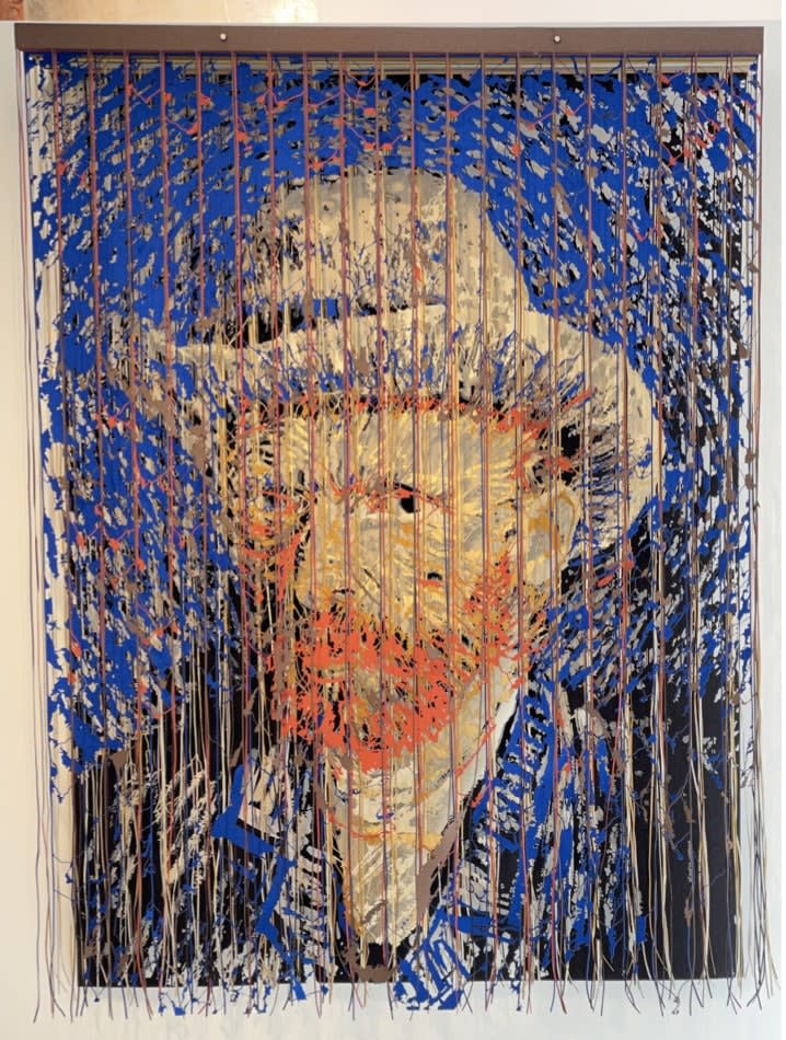 “Vincent Effect”, Textile Structure by Javier Guadalupe artist from Ecuador. Available at Carousel Fine Art Miami.