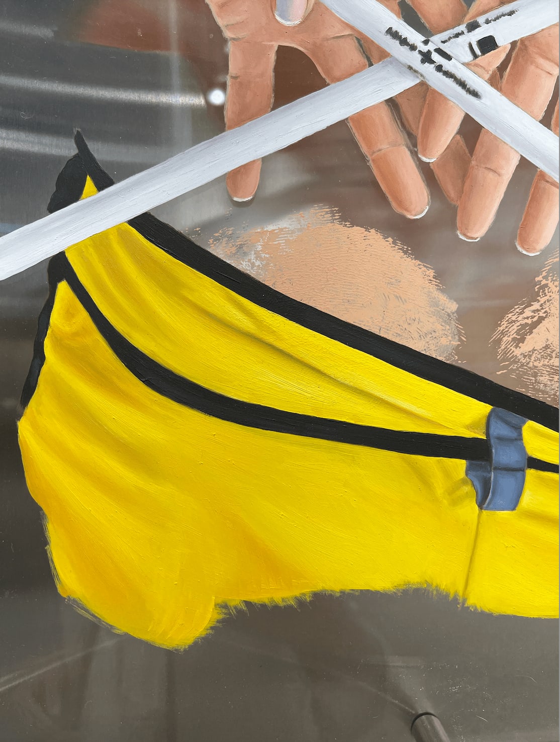 “1:00 AM”, painting by Caroline Dechamby artist from Holland, based in Switzerland. Available at Carousel Fine Art Chicago.