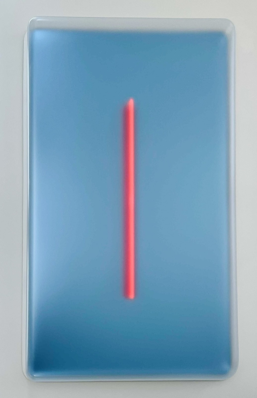 “Vacuum Formed Light Glyph - Light Blue” , luminescent work by Casper Brindle artist from United States, based in L.A.. Available at Carousel Fine Art.
