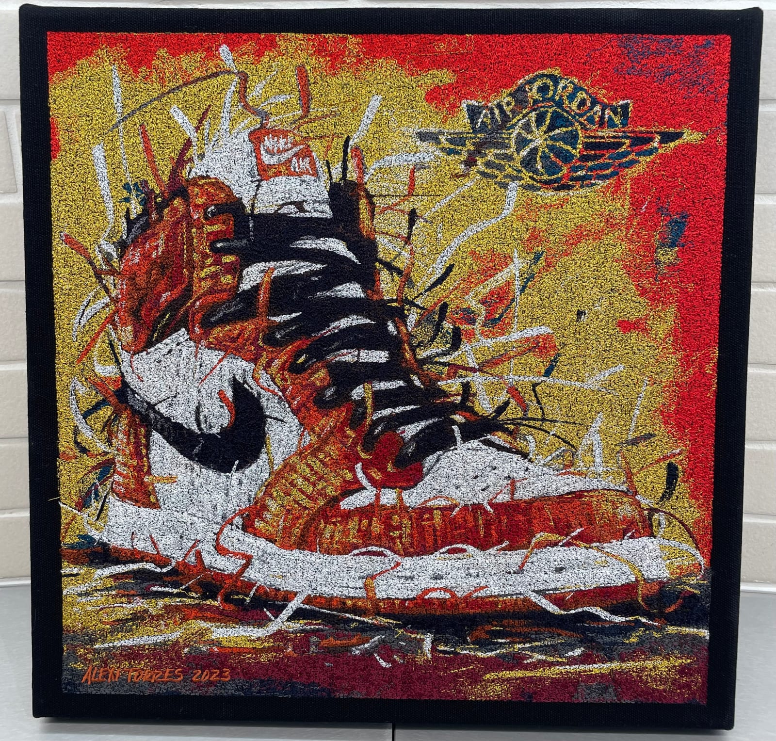 “Jordan One II” , painting by Alexi Torres artist from Cuba, based in the United States. Available at Carousel Fine Art Atlanta.