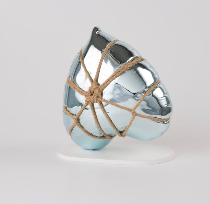 “Petite Shibari Heart (ice)” , sculpture by Adam Parker Smith artist from California, based in Brooklyn, NY. Available at Carousel Fine Art Miami.