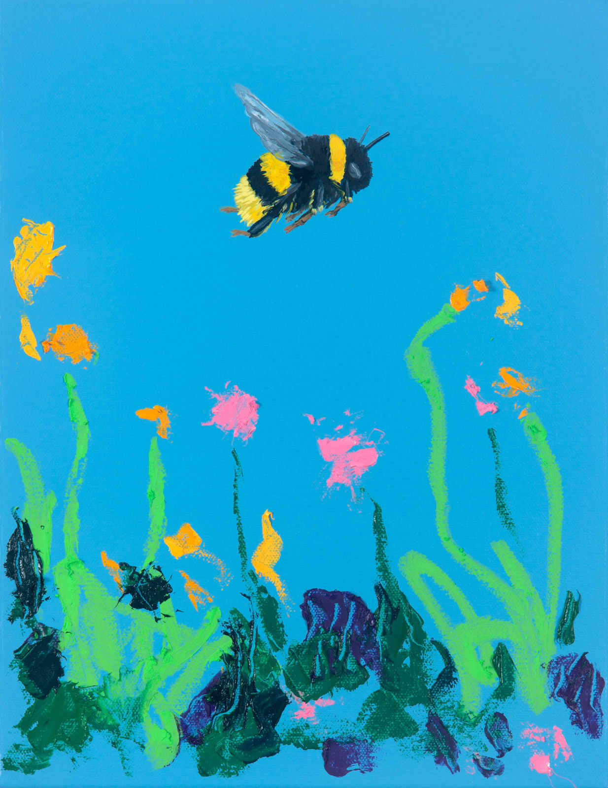 Adam Umbach, Bee Scene No. 4 (Light Blue), 2025