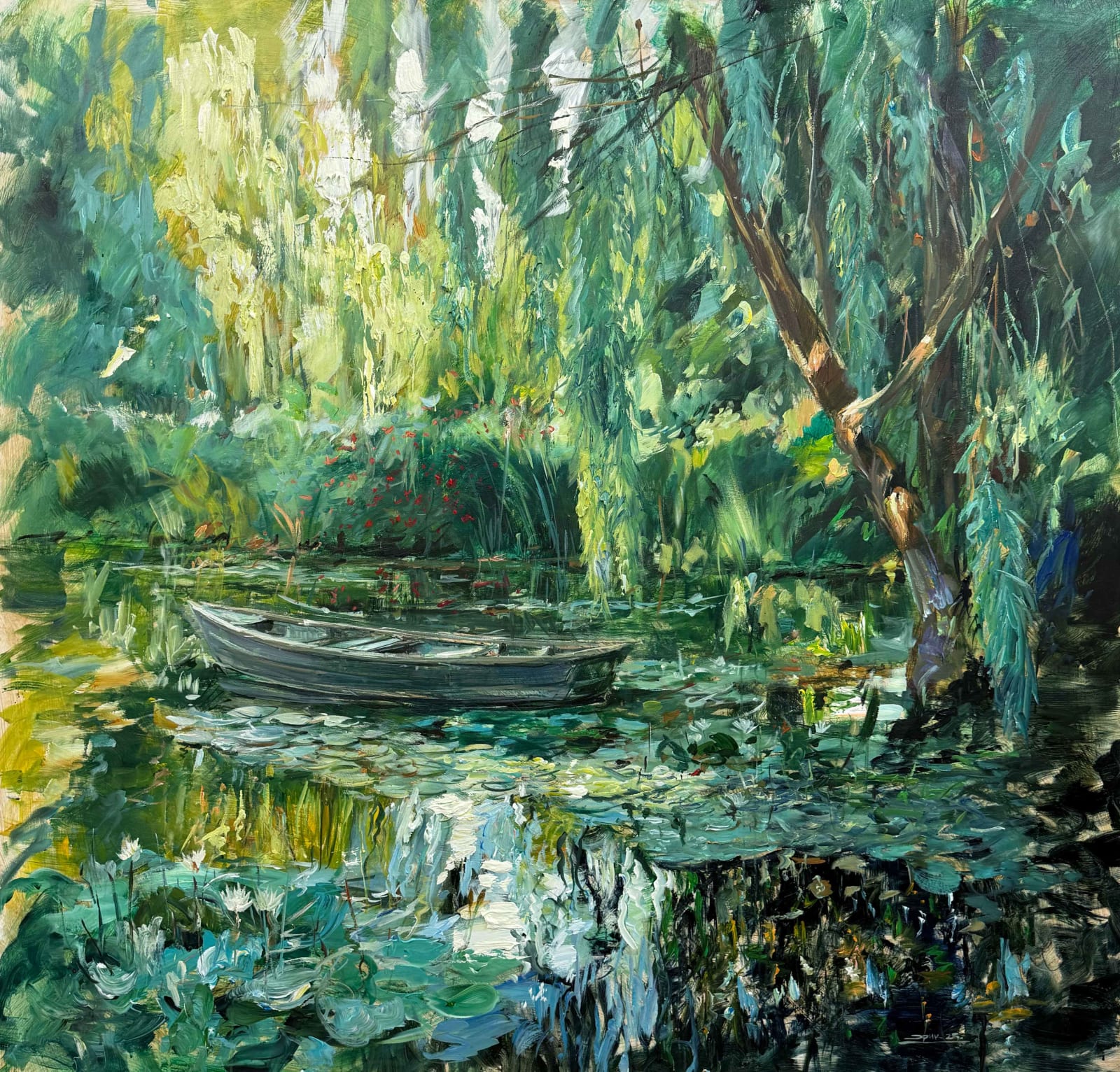 “Summer Memories”, painting by Eric Alfaro artist from Cuba, based in the United States. Available at Carousel Fine Art New Buffalo.