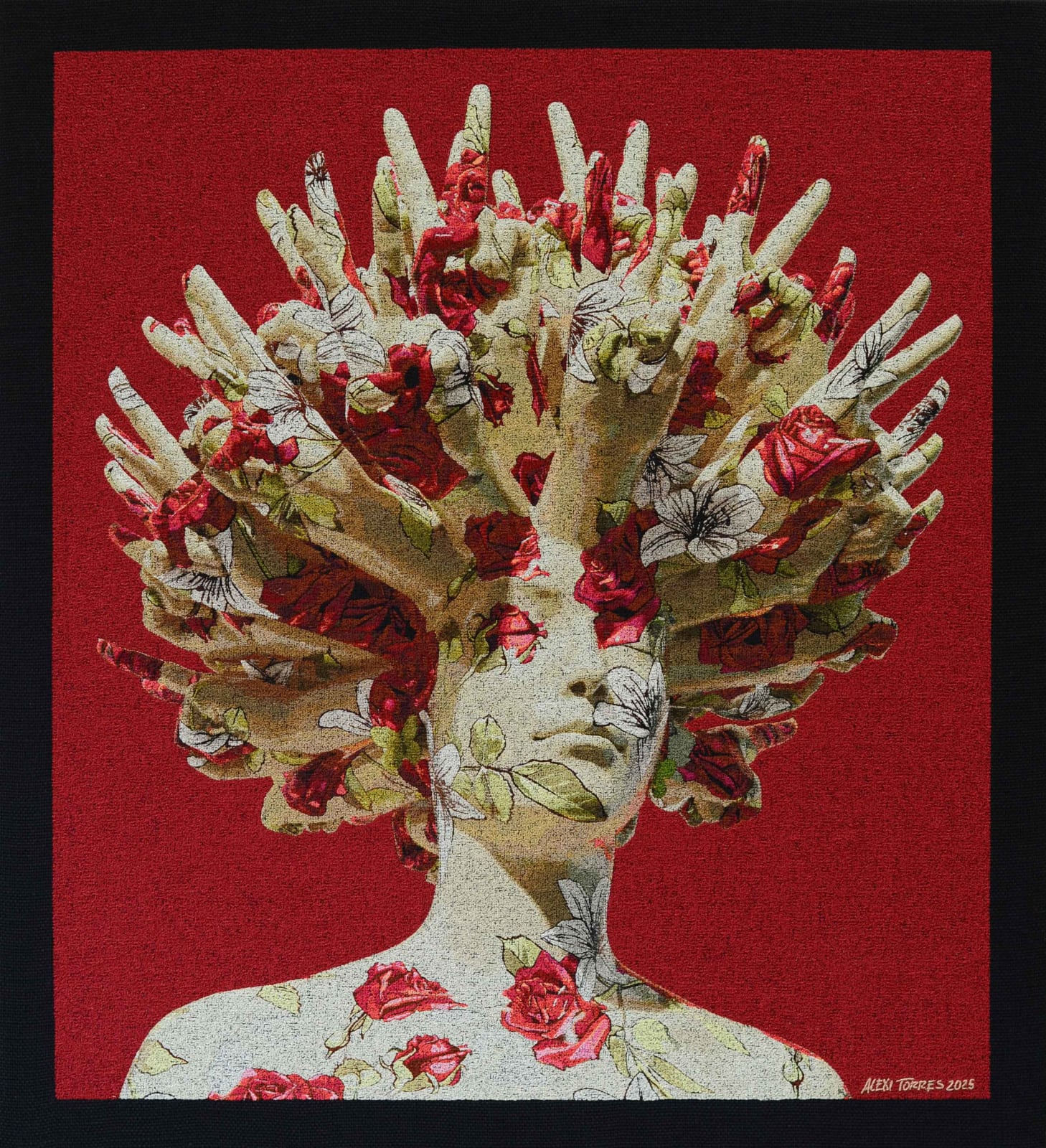 “American Girl VII” , painting by Alexi Torres artist from Cuba, based in the United States. Available at Carousel Fine Art Chicago.