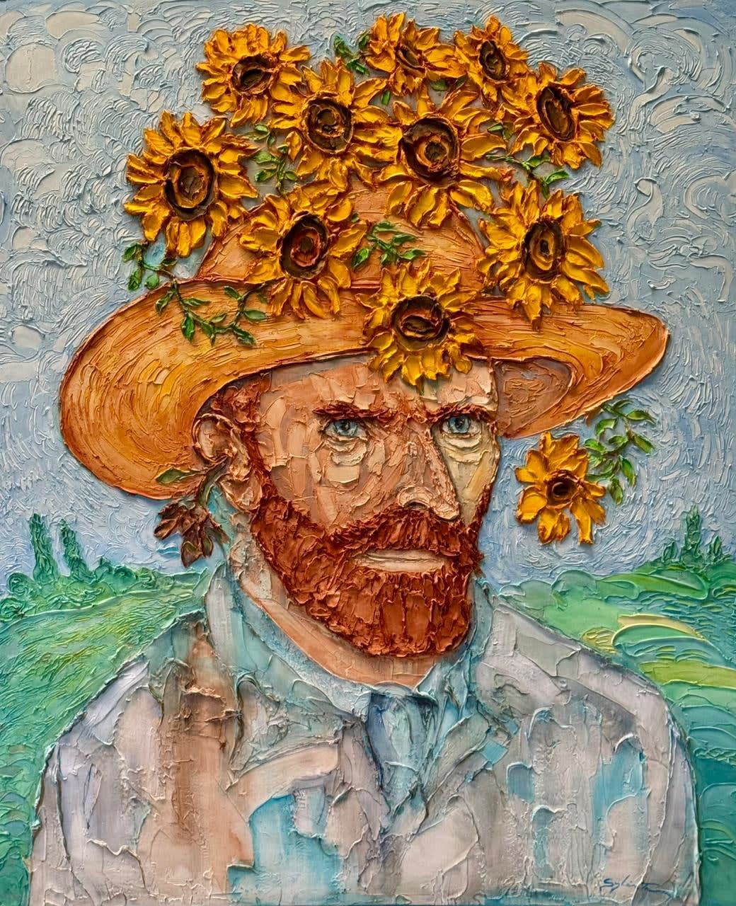 Sylvain Tremblay, Van Gogh and Sunflowers , 2025