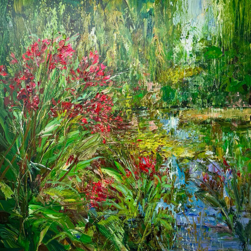 “Morning at the lake”, painting by Eric Alfaro artist from Cuba, based in the United States. Available at Carousel Fine Art Atlanta.