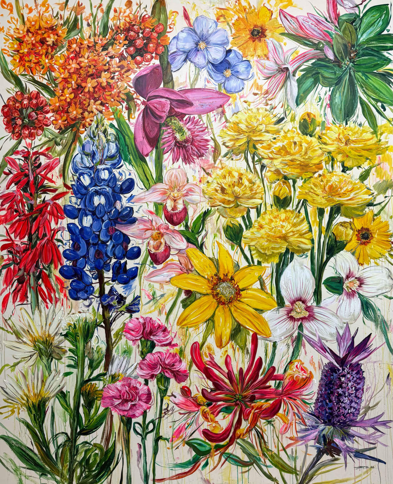 “Spring rebirth”, painting by Eric Alfaro artist from Cuba, based in the United States. Available at Carousel Fine Art Miami.