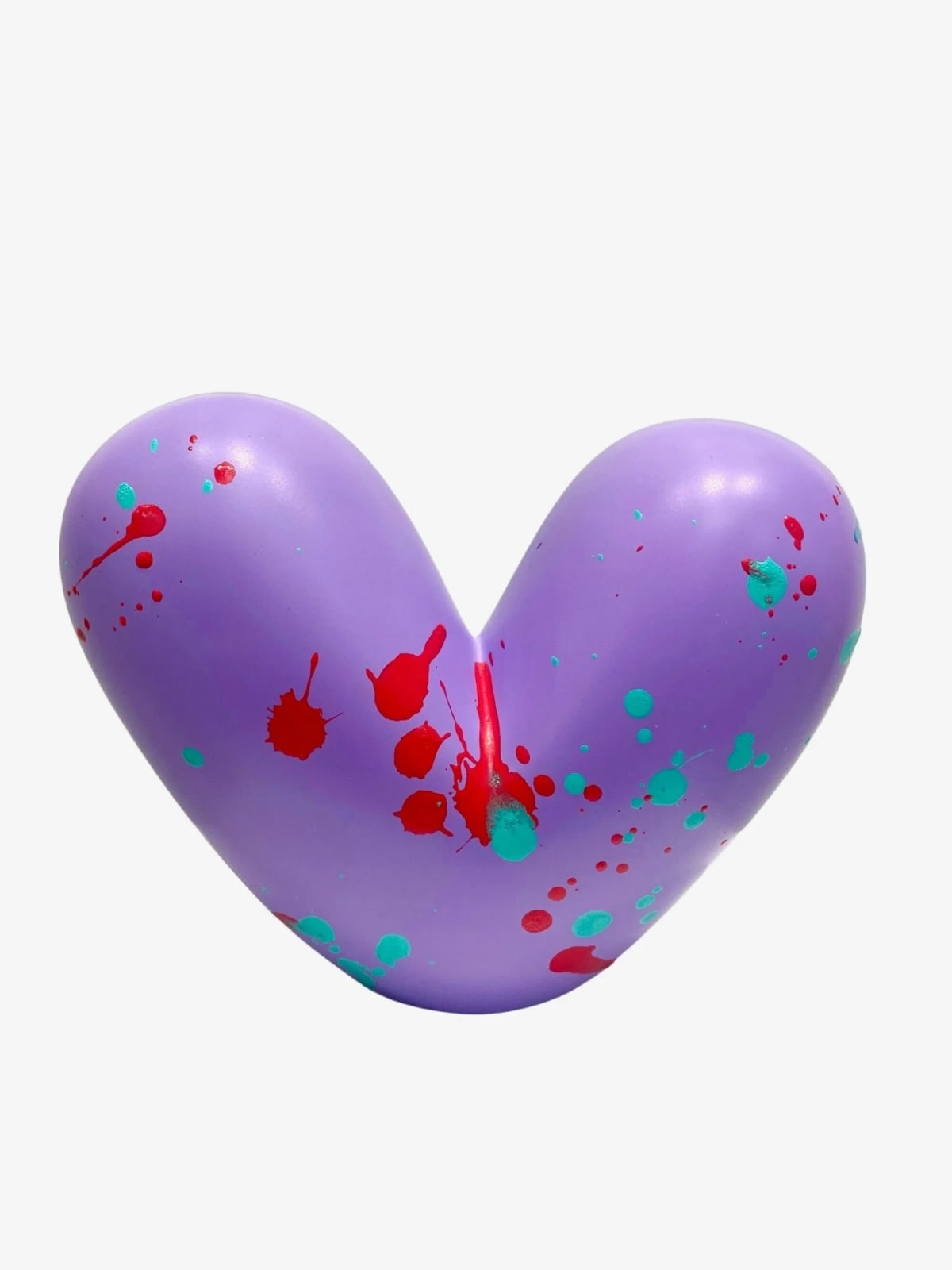 John Westbay Heart Motif Sculpture in Violet with Custom Paint Tagging. Available at Carousel Fine Art.
