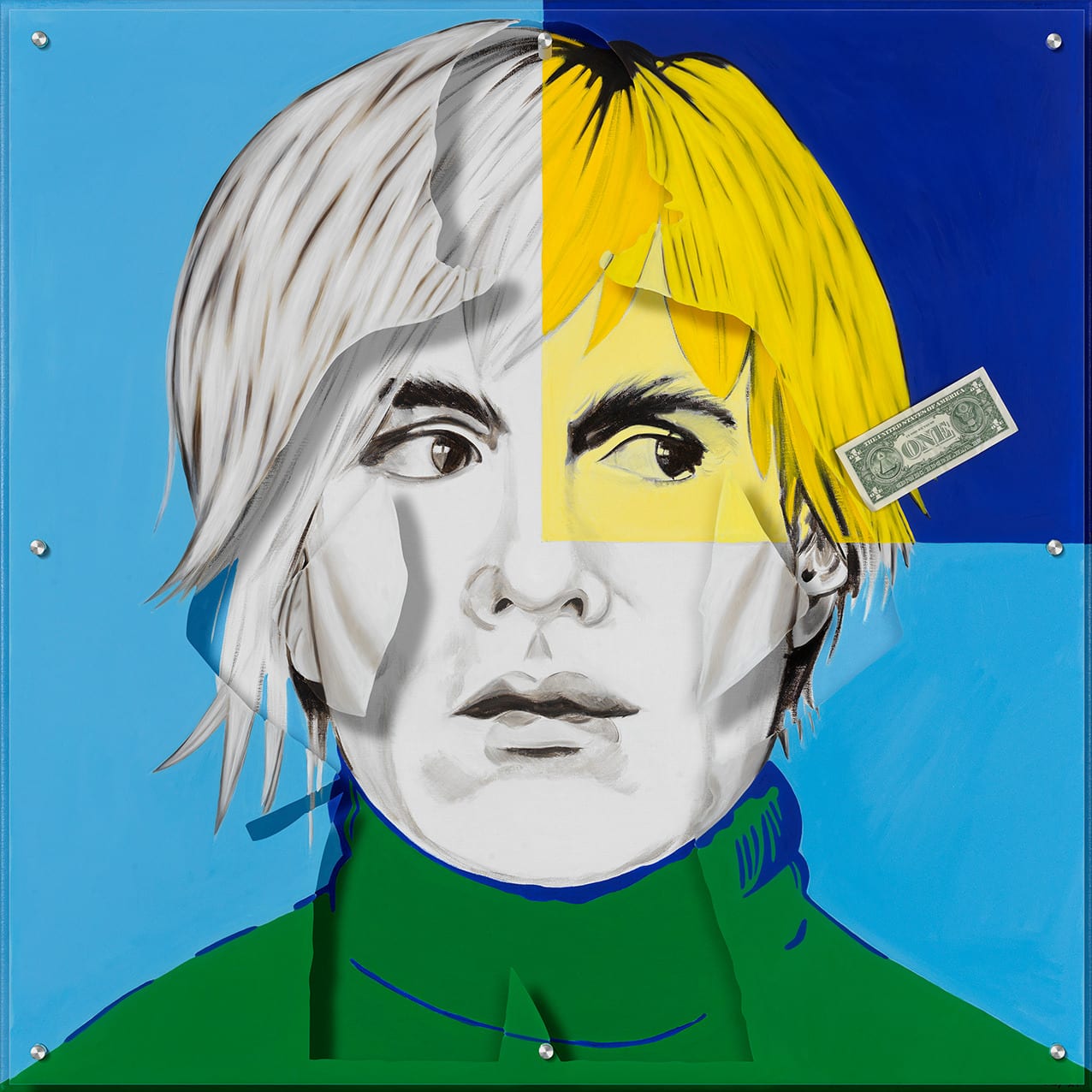 “Andy” , painting by Caroline Dechamby artist from Holland, based in Switzerland. Available at Carousel Fine Art West Palm Beach.