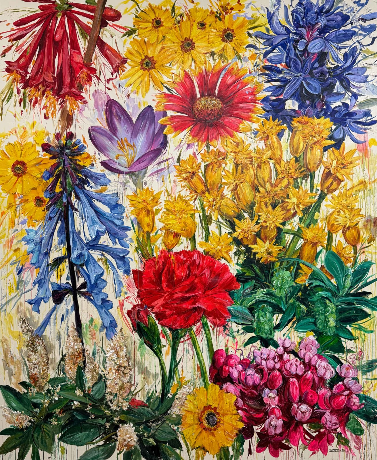 “Awakening”, painting by Eric Alfaro artist from Cuba, based in the United States. Available at Carousel Fine Art Miami.