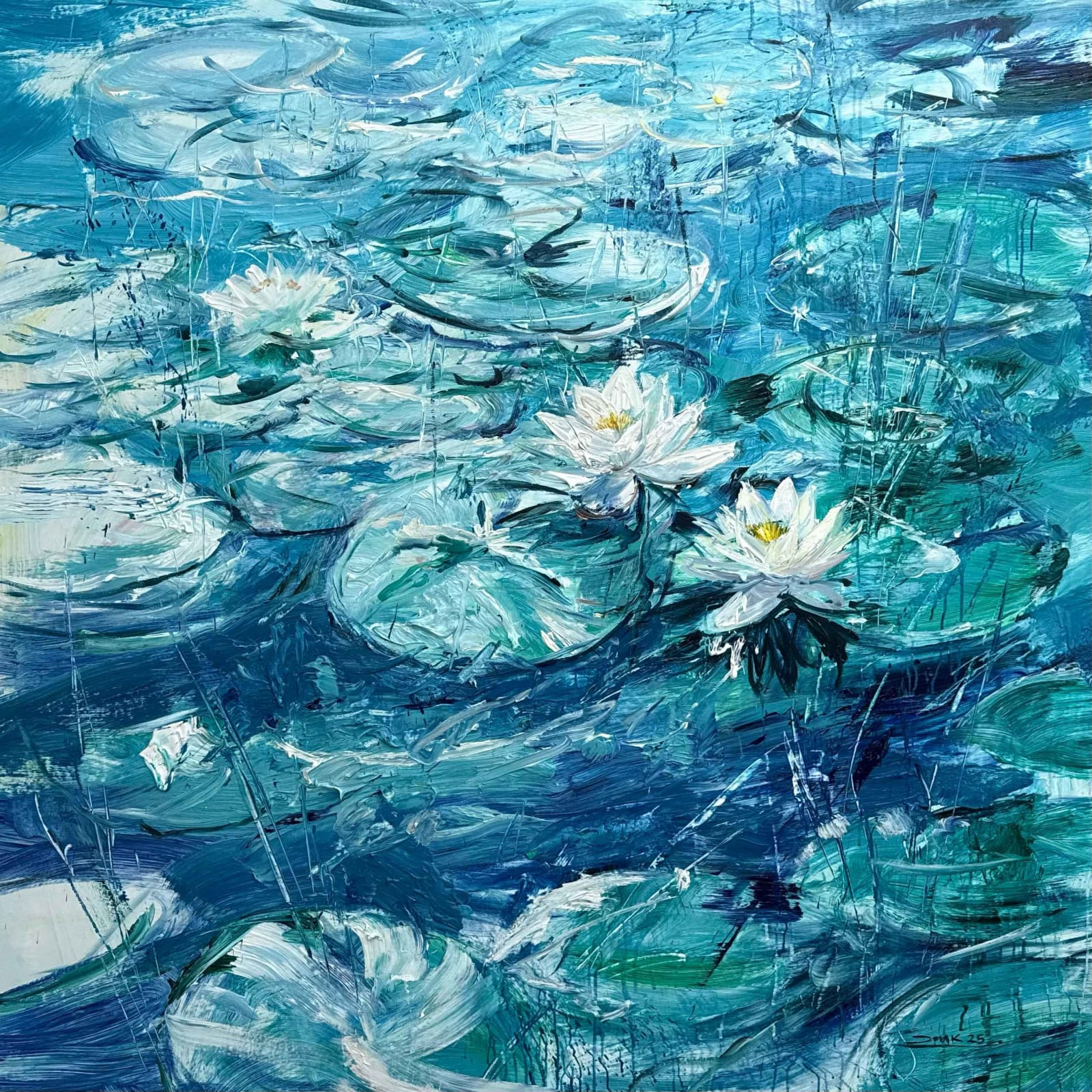 “Night Blooms”, painting by Eric Alfaro artist from Cuba, based in the United States. Available at Carousel Fine Art New Buffalo.