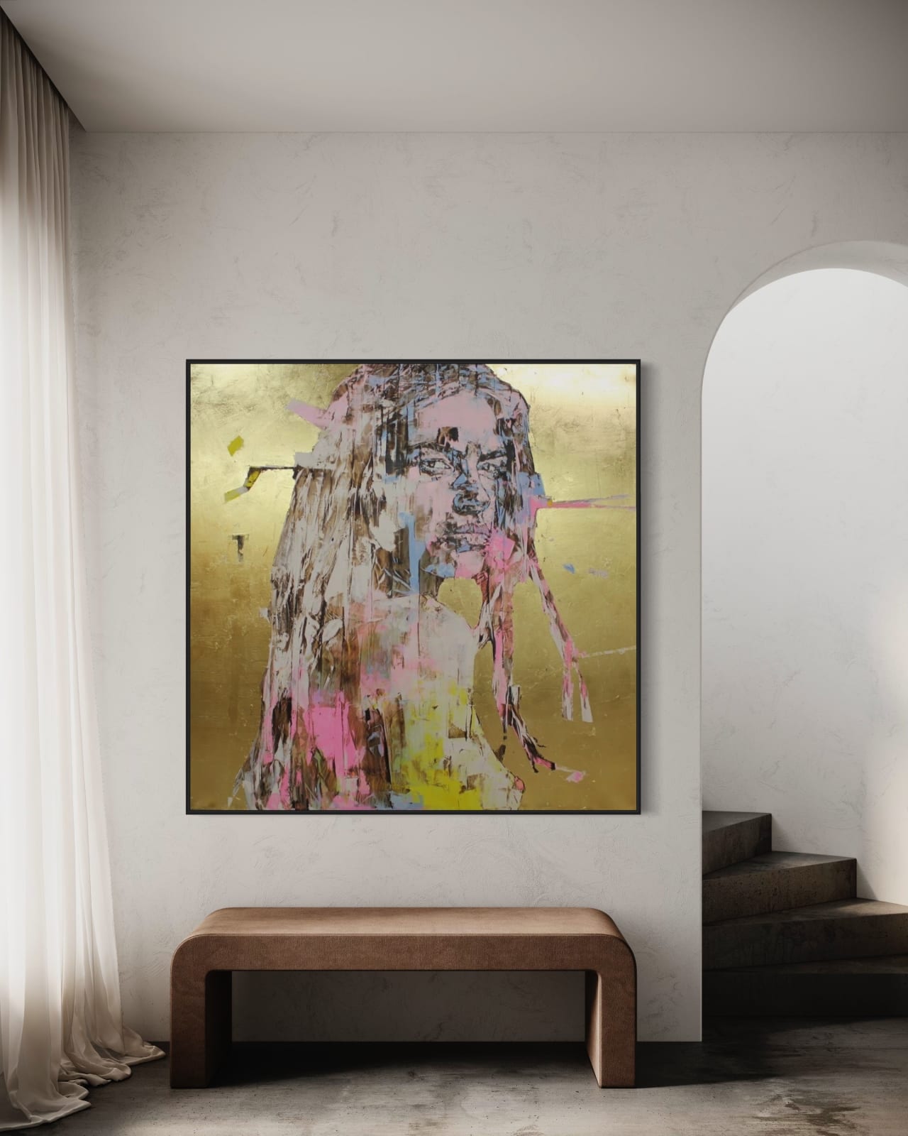 Simulation of Marco Grossi's painting “The Pink Experience 770,