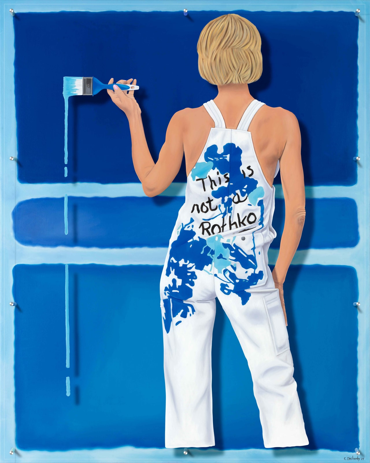 “This is not a Rothko- Bleu”, painting by Caroline Dechamby artist from Holland, based in Switzerland. Available at Carousel Fine Art Chicago.