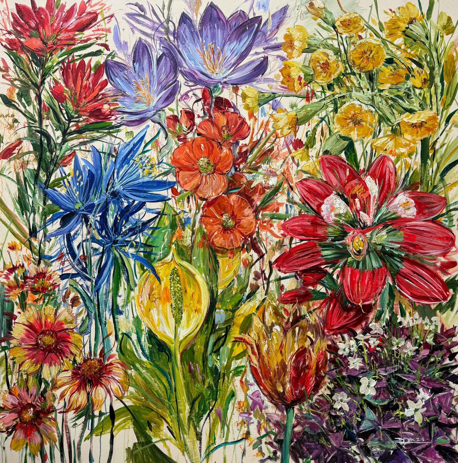 “The Botanist”, painting by Eric Alfaro artist from Cuba, based in the United States. Available at Carousel Fine Art Atlanta.