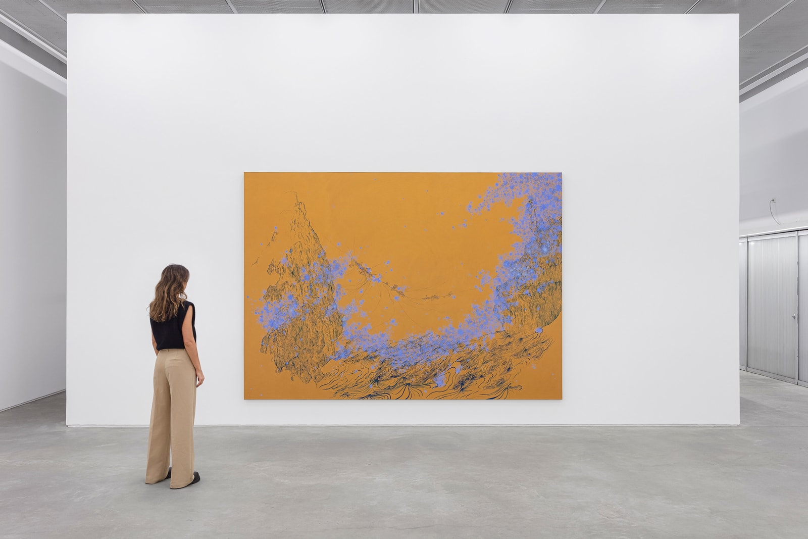 Sandra Cinto, Gold on blue (from the series Nights of Hope in Maçarico City), 2022
