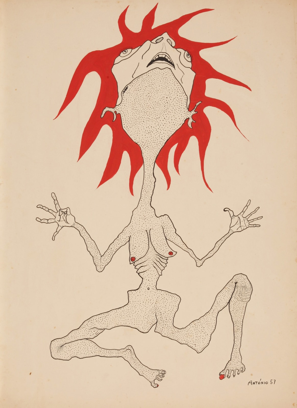 Antonio Henrique Amaral, Cabelo de fogo, 1957