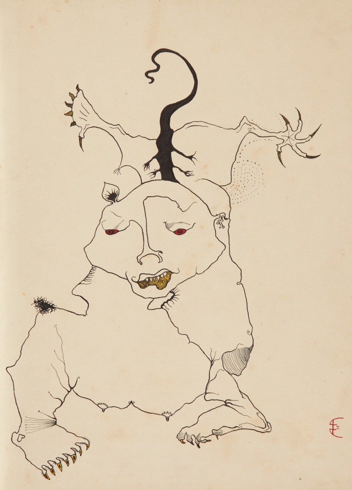 Antonio Henrique Amaral, Desenho I, 1957