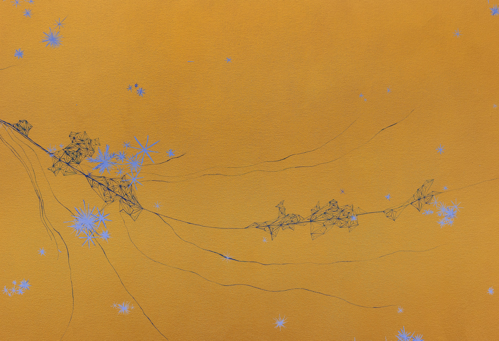 Sandra Cinto, Gold on blue (from the series Nights of Hope in Maçarico City), 2022