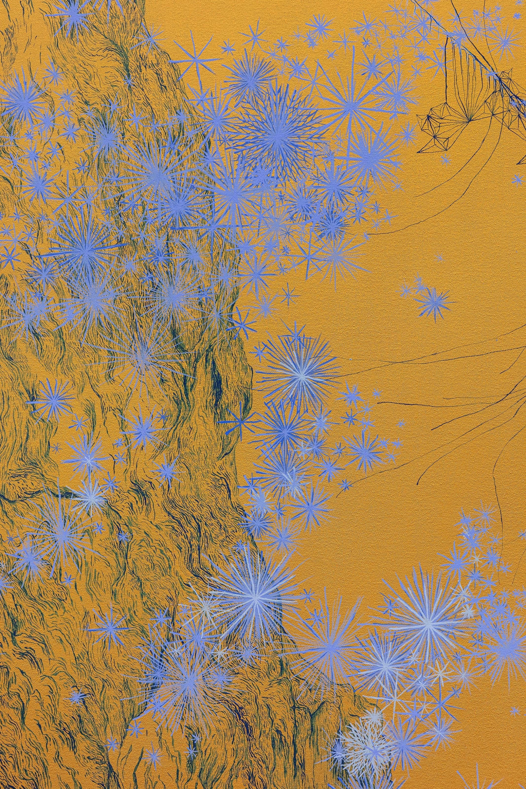 Sandra Cinto, Gold on blue (from the series Nights of Hope in Maçarico City), 2022