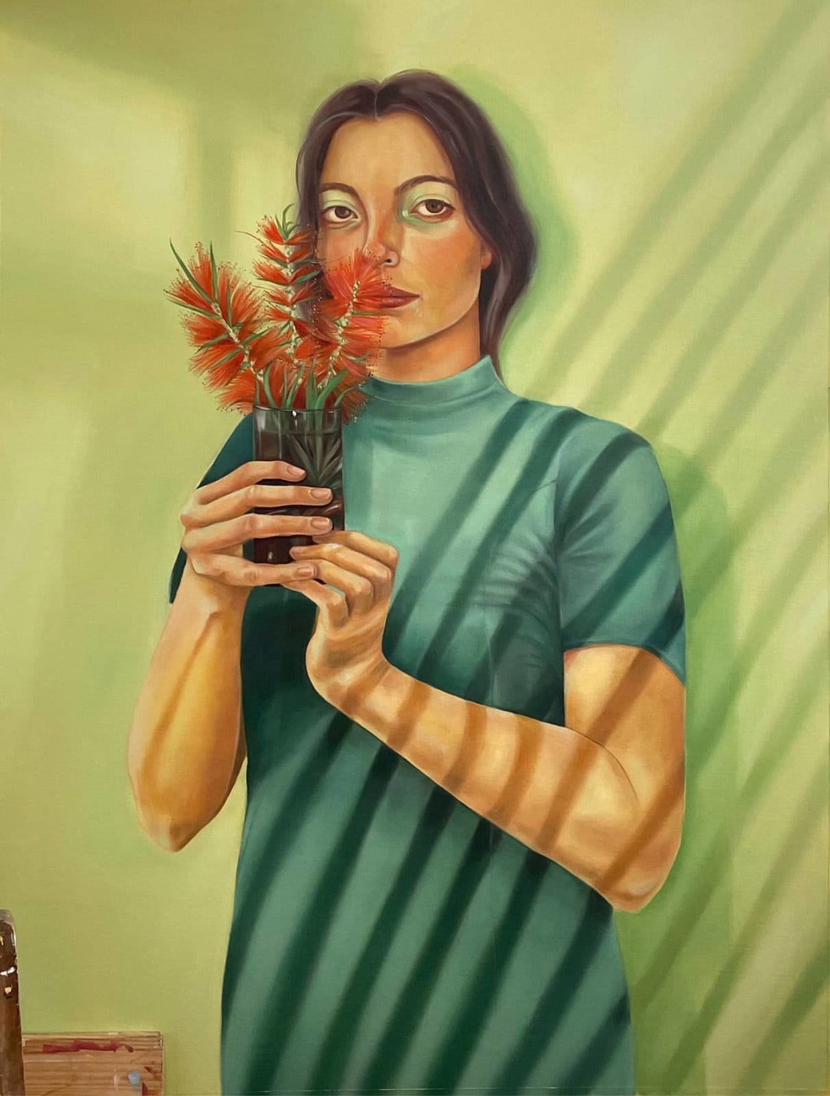 Aire Calderón, Andy and the red willow flowers, 2021