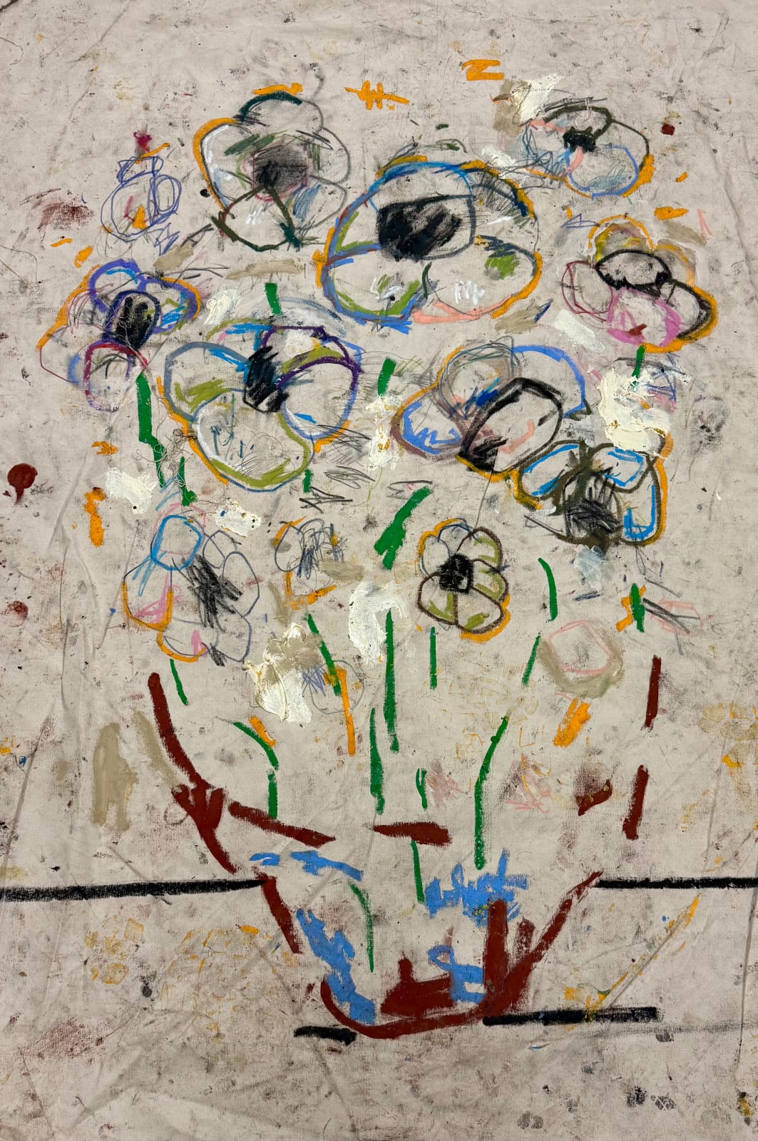 Daniel Yocum, Vase of Flowers on Table, 2025