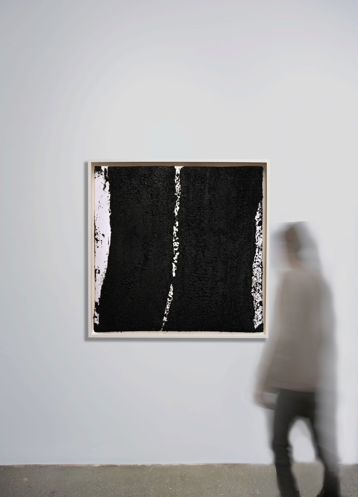Cherry Natural Edge Frame w/ Ben Shahn's 'Ghandi'Serigraph