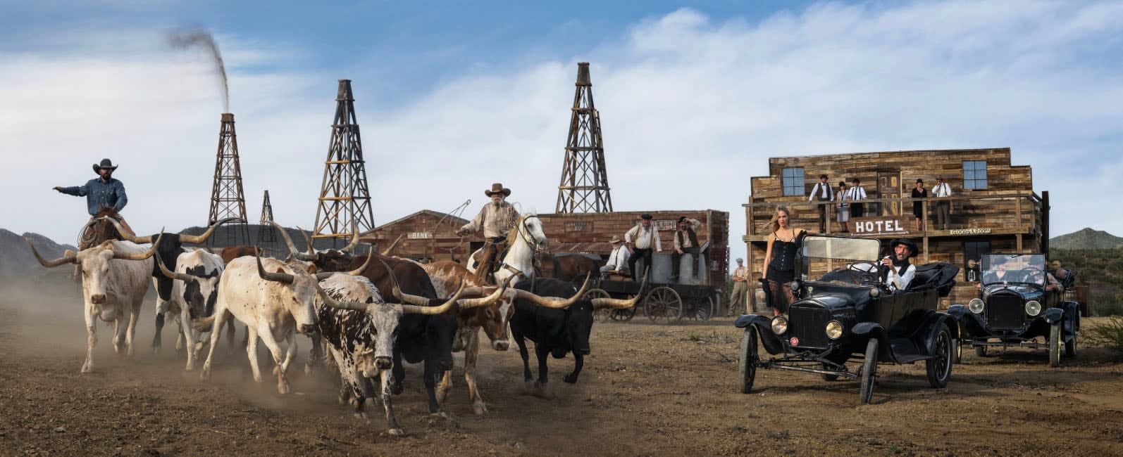 David Yarrow, Cattle and Oil, 2025